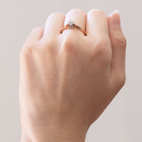 Antiker Solitär aus 14-karätigem Gelbgold und Silber im Old-Mine-Schliff (ca. 0.30 ct), 10er Jahre