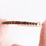 Vintage 8K Gelbgold Granat Armreif, 50er/60er Jahre