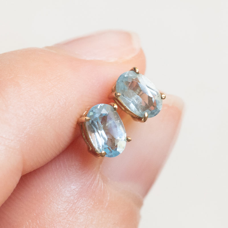 Orecchini Lobo Punto Luce Amélie Oro Giallo Topazio Cubic Zirconia - Foto 2