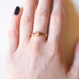 Vintage 18 Karat Gelbgold Ring mit Rubinen und Diamanten, 70er Jahre