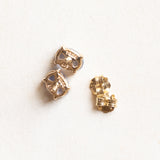 Vintage-Ohrringe mit Lichtpunkten aus 10-karätigem Gelbgold mit Saphiren