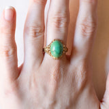 Vintage Ring aus 14 Karat Gelbgold mit Türkis, 60er/70er Jahre