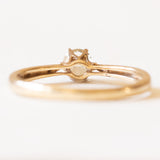 Vintage-Solitär aus 9-karätigem Gelbgold mit grauem Saphir (ca. 0.45 ct), 60er Jahre