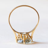 Vintage Ring aus 18 Karat Gelbgold mit Aquamarin (ca. 4 ct), 50er Jahre