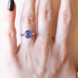 Vintage-Solitärring aus 18 Karat Weißgold mit Iolith (ca. 1.70 ct), 80er Jahre