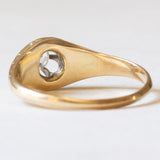 Antiker Solitär aus 18 Karat Gelbgold mit altem Diamanten im Minenschliff (ca. 0.22 ct), Anfang des 900. Jahrhunderts