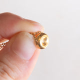 Vintage-Lichtpunkt-Halskette aus 18-karätigem Gelbgold mit Diamant im Huit-Huit-Schliff (ca. 0.01 ct), 70er Jahre