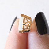 Vintage-Anhänger aus 9-karätigem Gelbgold mit Opal und Diamant, 80er Jahre