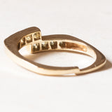 Vintage 9 Karat Gelbgold hellgrüner Peridot (ca. 0.30 Karat) Ring, 70er Jahre