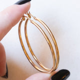 Vintage Creolen aus 18 Karat Gelbgold, 70er Jahre