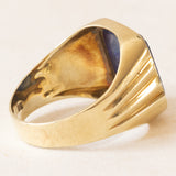 Vintage 14K Gelbgold Lapislazuli Siegelring, 50er/60er Jahre