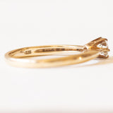 Vintage-Solitär aus 9-karätigem Gelbgold mit grauem Saphir (ca. 0.45 ct), 60er Jahre