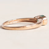 Vintage-Solitärring aus 9-karätigem Gelbgold mit Smaragd (ca. 0.75 ct), 50er Jahre