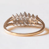 Vintage-Ring aus 9-karätigem Gelb- und Weißgold mit Diamanten im Brillantschliff (ca. 0.21 ctw), 70er/80er Jahre