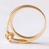 Vintage-Diamantring aus 18-karätigem Gelb- und Weißgold (ca. 0.10 Karat), 40er/50er Jahre