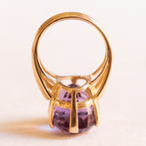 Vintage-Cocktailring aus 18 Karat Gelbgold mit Amethyst (ca. 12 Karat), 60er Jahre