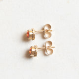 Vintage-Ohrringe aus 9-karätigem Gelbgold mit Feueropalen, 90er Jahre