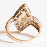 Винтажное кольцо из желтого и белого золота 10 пробы с бриллиантом (около 1 карата), 70-е гг.