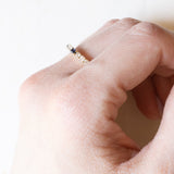 Vintage Ring aus 18 Karat Gelbgold mit Saphiren (ca. 0.10 ctw) und Diamanten (ca. 0.27 ctw), 70er/80er Jahre