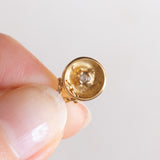 Vintage-Lichtpunkt-Halskette aus 18-karätigem Gelbgold mit Diamant im Huit-Huit-Schliff (ca. 0.01 ct), 70er Jahre