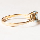 Vintage Ring aus 18 Karat Gelbgold mit blauem Topas (ca. 0.90 ct), 60er Jahre