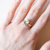 Vintage Ring aus 18 Karat Gelbgold mit Aquamarin (ca. 4 ct), 50er Jahre