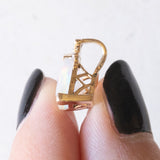 Vintage-Anhänger aus 9-karätigem Gelbgold mit Opal und Diamant, 80er Jahre