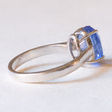 Vintage-Solitärring aus 18 Karat Weißgold mit Iolith (ca. 1.70 ct), 80er Jahre