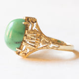 Vintage Ring aus 14 Karat Gelbgold mit Türkis, 60er/70er Jahre