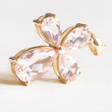 Vintage-Anhänger aus rosafarbenem Morganit aus 14-karätigem Gelbgold (ca. 5.50 ctw), 70er Jahre