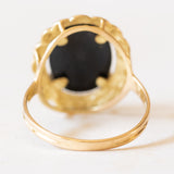 Vintage-Ring aus 18-karätigem Gelbgold mit Achat-Kamee, 50er/60er Jahre