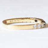 Vintage Ring aus 18 Karat Gelbgold mit Saphiren (ca. 0.10 ctw) und Diamanten (ca. 0.27 ctw), 70er/80er Jahre