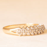 Anello vintage in oro giallo 9K con diamanti (0.15ctw ca.), anno 1993