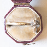 Vintage Ring aus 18 Karat Weißgold mit Diamanten im Brillantschliff (ca. 0.35 Karat), 70er/80er Jahre