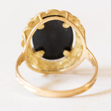 Vintage-Ring aus 18-karätigem Gelbgold mit Achat-Kamee, 50er/60er Jahre
