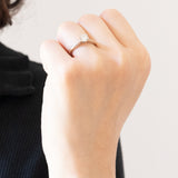 Vintage-Solitär aus 18 Karat Weißgold mit Diamant im Brillantschliff (ca. 0.75 ct)