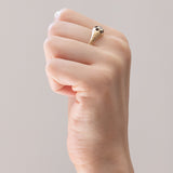 Antiker Solitär aus 18 Karat Gelbgold mit altem Diamanten im Minenschliff (ca. 0.22 ct), Anfang des 900. Jahrhunderts