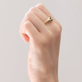 Antiker Solitär aus 18 Karat Gelbgold mit altem Diamanten im Minenschliff (ca. 0.22 ct), Anfang des 900. Jahrhunderts