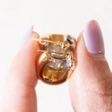 Vintage-Doppel-Creolen aus 18-karätigem Gold (Gelb und Weiß), 60er Jahre