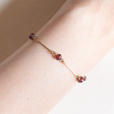 Vintage 8K Gelbgold Granat Armband, 60er/70er Jahre