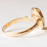Vintage Granatring aus 18 Karat Gelbgold, 40er Jahre
