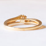 Vintage-Diamantring aus 18-karätigem Gelb- und Weißgold (ca. 0.10 Karat), 40er/50er Jahre