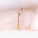 Vintage 8K Gelbgold Granat Armreif, 50er/60er Jahre