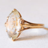 Vintage-Ring aus 18 Karat Gelbgold mit blauem Stein, 50er/60er Jahre