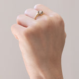 Antiker Solitär aus 18 Karat Gelbgold mit altem Diamanten im Minenschliff (ca. 0.22 ct), Anfang des 900. Jahrhunderts