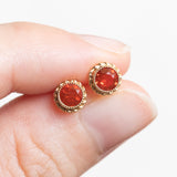 Vintage-Ohrringe aus 9-karätigem Gelbgold mit Feueropalen, 90er Jahre