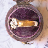 Vintage-Ring aus 14-karätigem Gelb- und Weißgold mit Diamanten im Brillantschliff (ca. 0.30 ctw), 60er Jahre