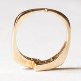 Vintage 9 Karat Gelbgold hellgrüner Peridot (ca. 0.30 Karat) Ring, 70er Jahre