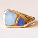 Vintage Ring aus 9K Gelbgold mit Doppelopalen, 70er/80er Jahre