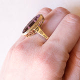 Vintage Ring aus 14K Gelbgold mit Amethyst (ca. 7 ct), 60er/70er Jahre